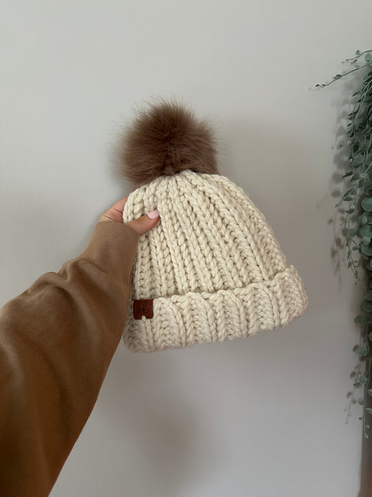 Beanie w/ Pom - Adult